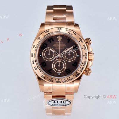 CLEAN Replica Rolex Daytona Clean Factory 1:1 Best 904L Chocolate Dial Watch